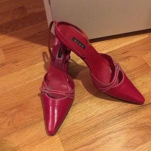 Nordstrom HYPE red sling back heel.